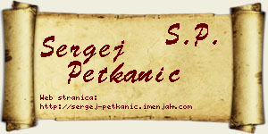 Sergej Petkanić vizit kartica